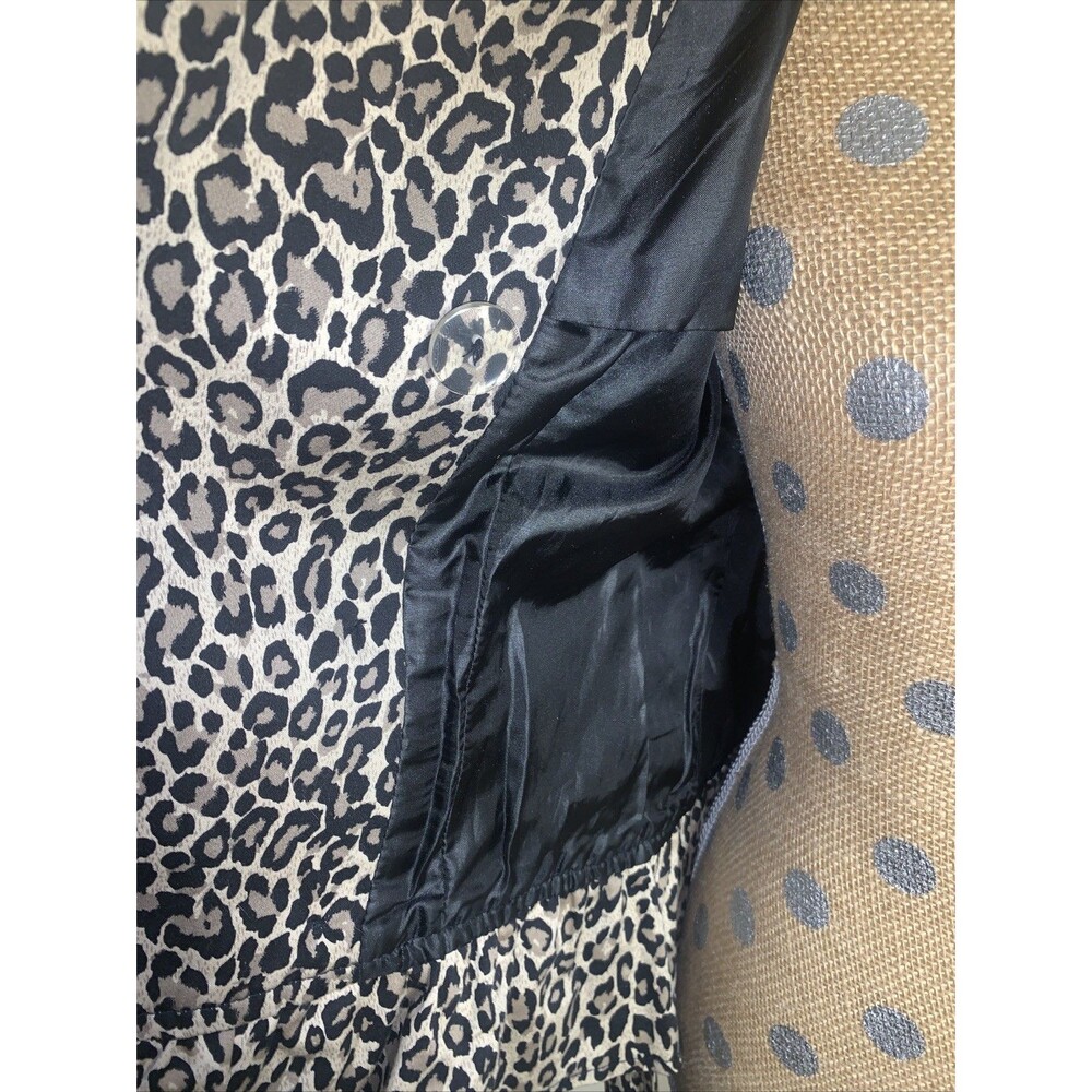 Forever 21 VtG Peplum Blazer Jacket Y2K Small Leopard Mcbling Fitted Mob Wife - Picture 11 of 16